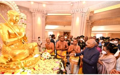 President Ram Nath Kovind ji unveils Gold Ramanujacharya