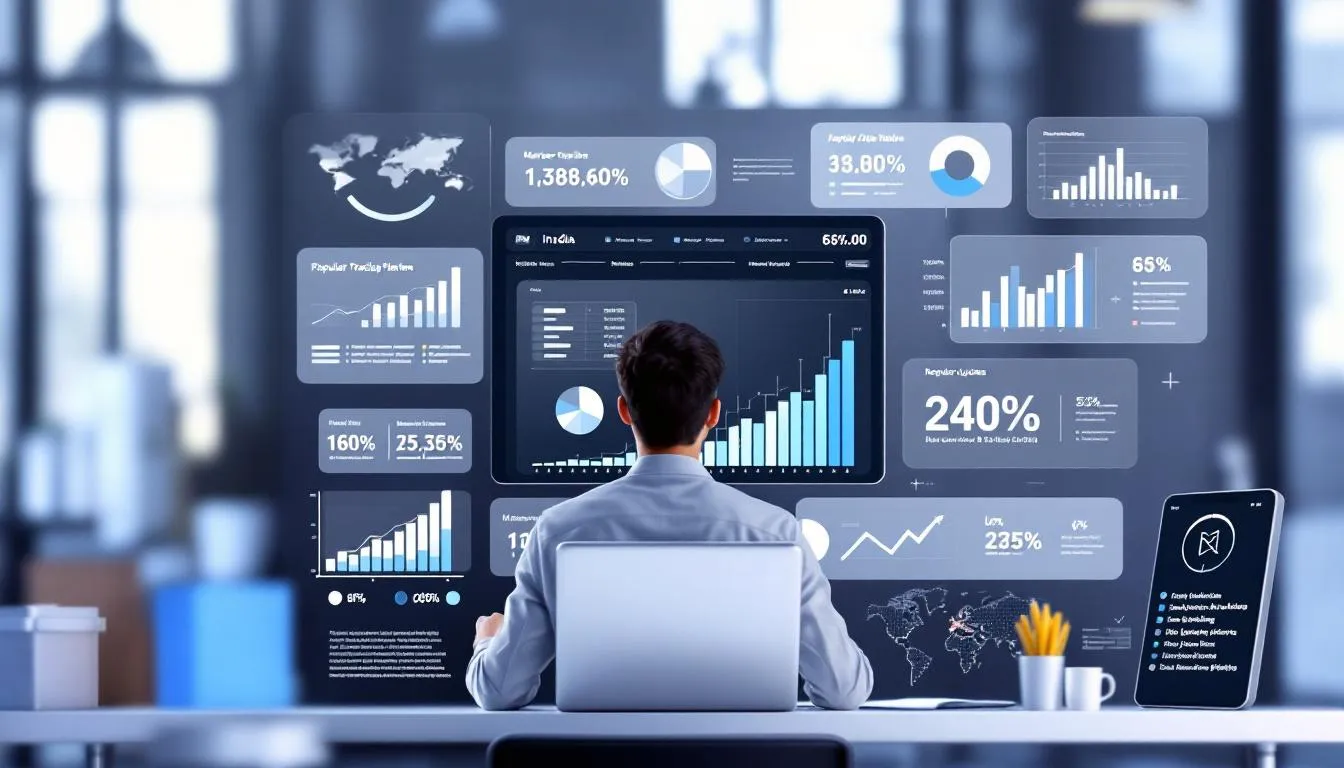 A trader analyzing binary options trading strategies in India.